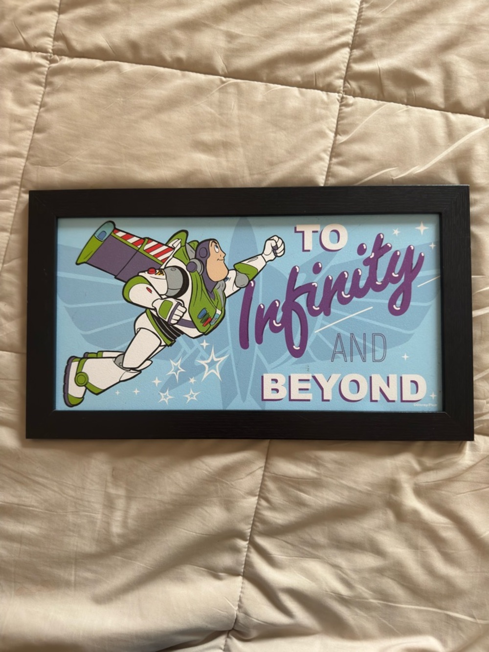 Buzz Lightyear 'To Infinity' Framed Art - Blue, Purple & Green